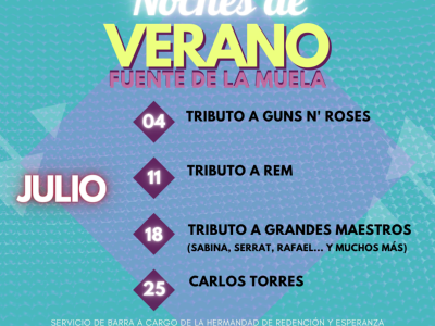 Cartel conciertos fuente de la muela 2024