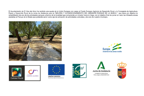 El Ayuntamiento de El Viso del Alcor ha recibido una ayuda de la Unión Europea con cargo al Fondo Europeo Agrícola de Desarrollo Rural y la Consejería de Agricultura, Pesca y Desarrollo Rural de l (1)