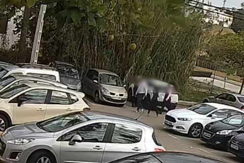 Imagen cedida por la Guardia Civil de las personas implicadas en el robo